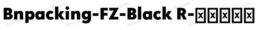 Bnpacking-FZ-Black R字体转换